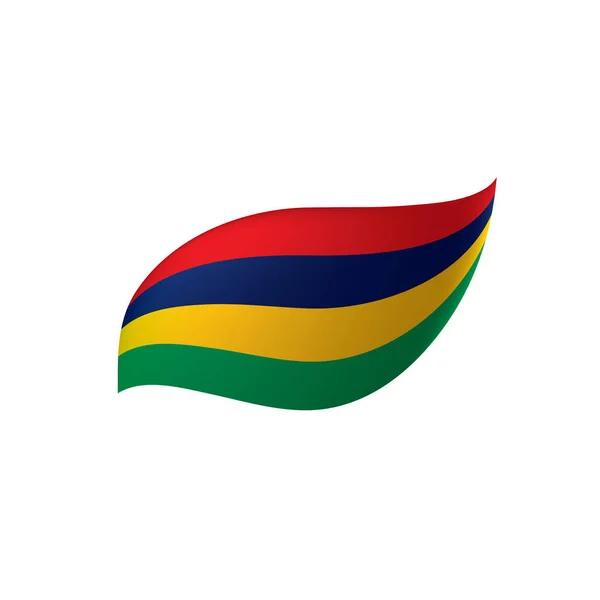 Vlajka Mauritia, vektorové ilustrace — Stockový vektor