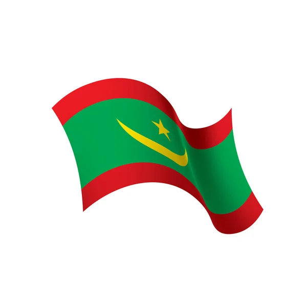 Mauretaniens flagga, vektorillustration — Stock vektor