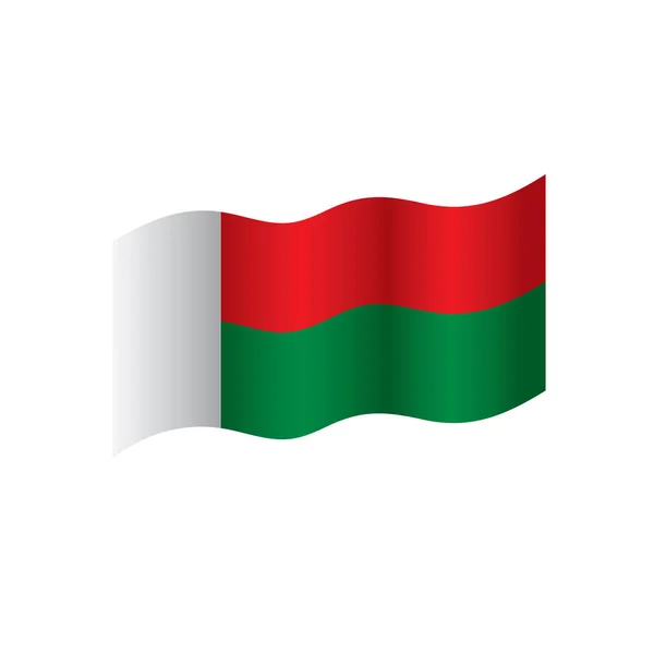 Bandera de Madagascar, ilustración vectorial — Archivo Imágenes Vectoriales