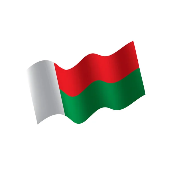 Bandera de Madagascar, ilustración vectorial — Archivo Imágenes Vectoriales