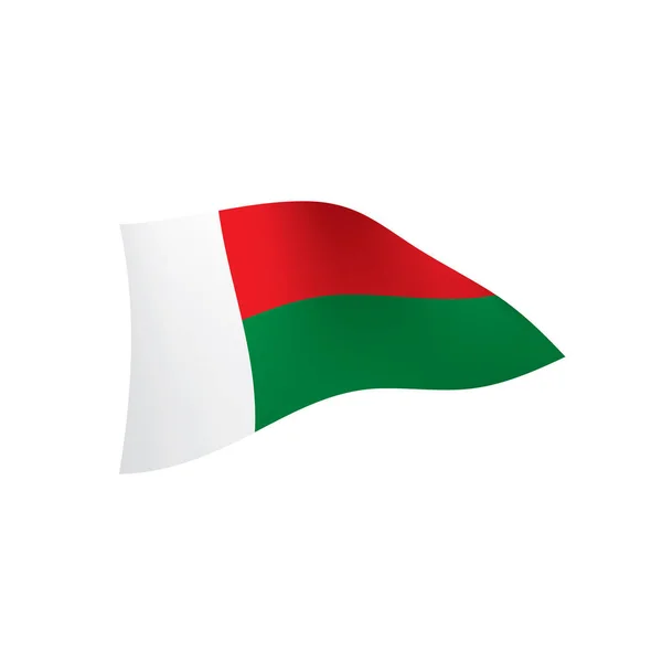 Флаг Мадагаскара, векторная иллюстрация — стоковый вектор