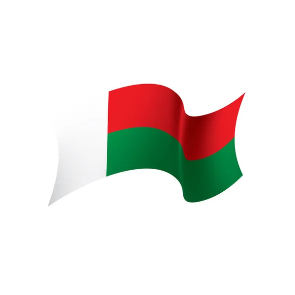 Bandiera Madagascar, illustrazione vettoriale — Vettoriale Stock