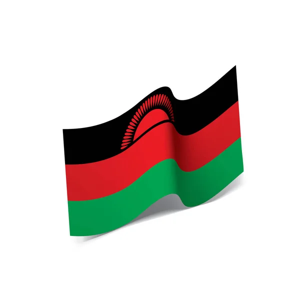 Bandera de Malawi, ilustración vectorial — Vector de stock