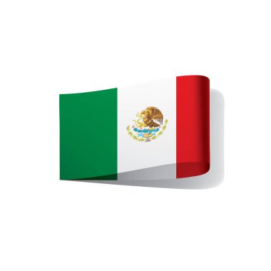 Meksika bayrağı, vektör çizim