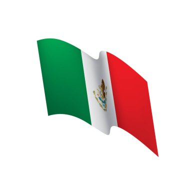 Meksika bayrağı, vektör çizim