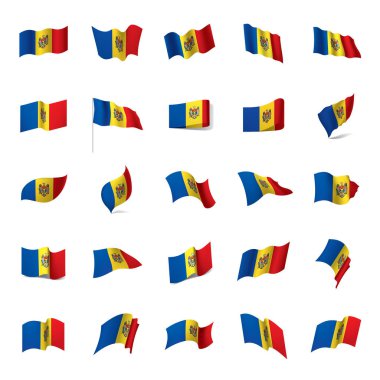 Moldova bayrağı, vektör çizim