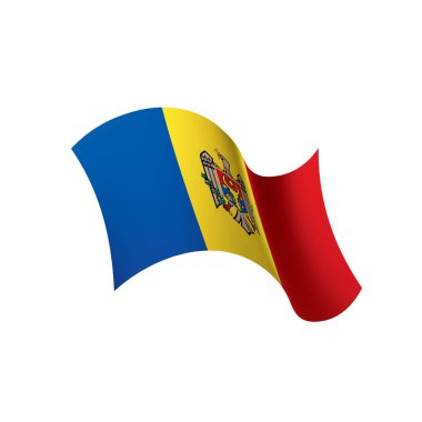 Moldova bayrağı, vektör çizim