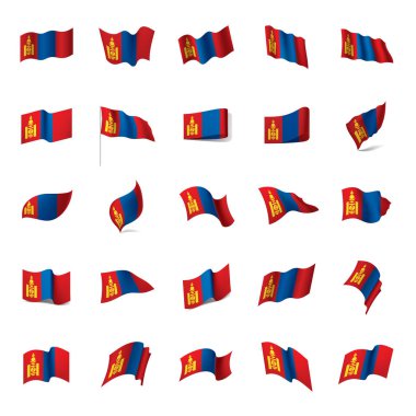 Moğolistan bayrağı, vektör çizim