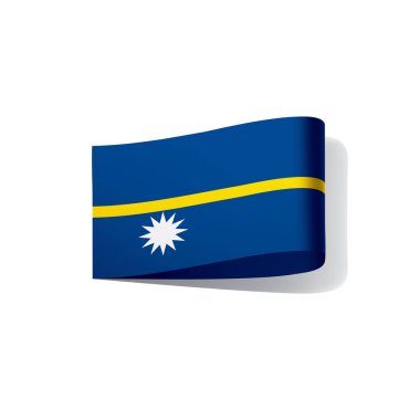 Nauru bayrak, vektör çizim