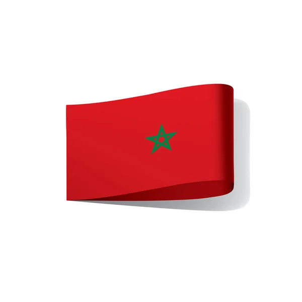 Morocco flagga, vektor illustration — Stock vektor