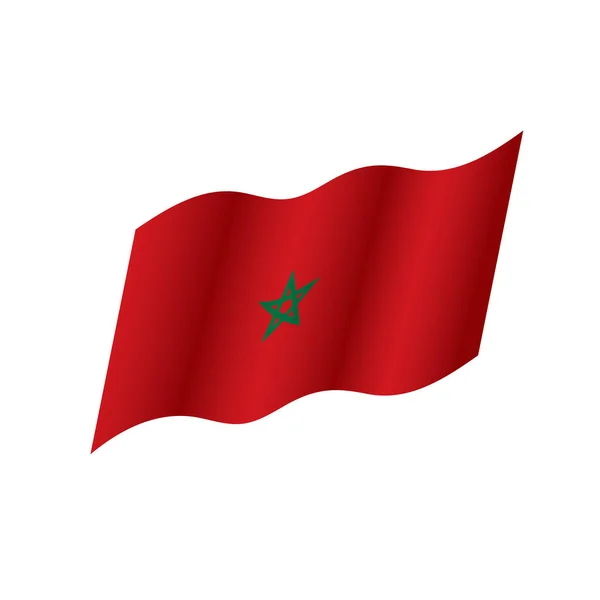 Morocco flagga, vektor illustration — Stock vektor