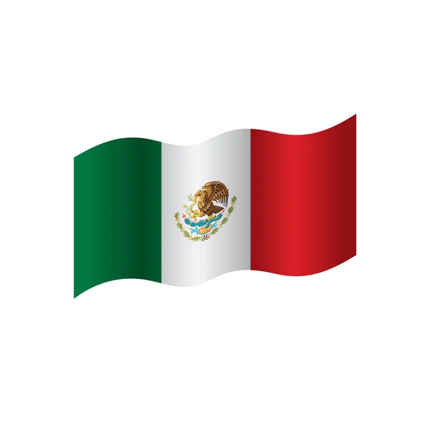 Bandera mexicana, ilustración vectorial — Vector de stock