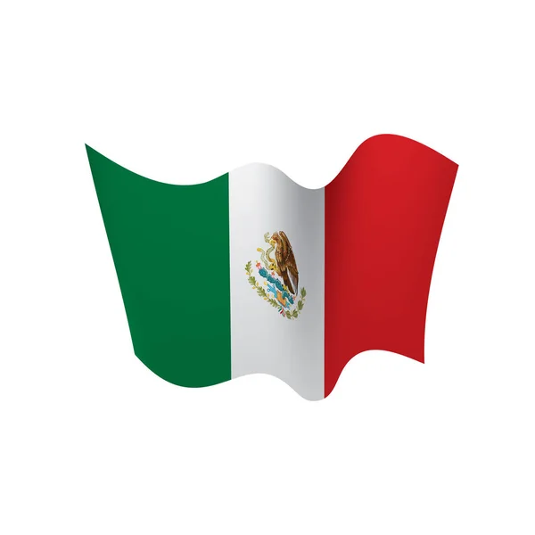 Bandiera messicana, illustrazione vettoriale — Vettoriale Stock