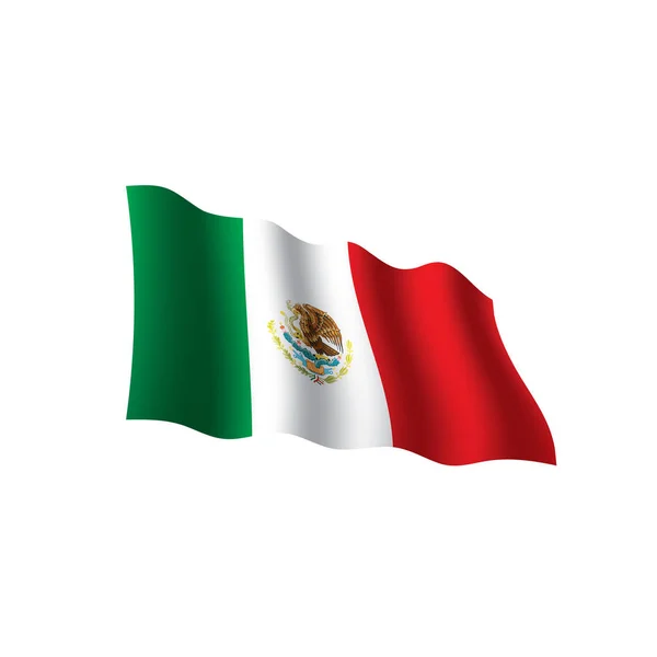 Mexicaanse vlag, vectorillustratie — Stockvector