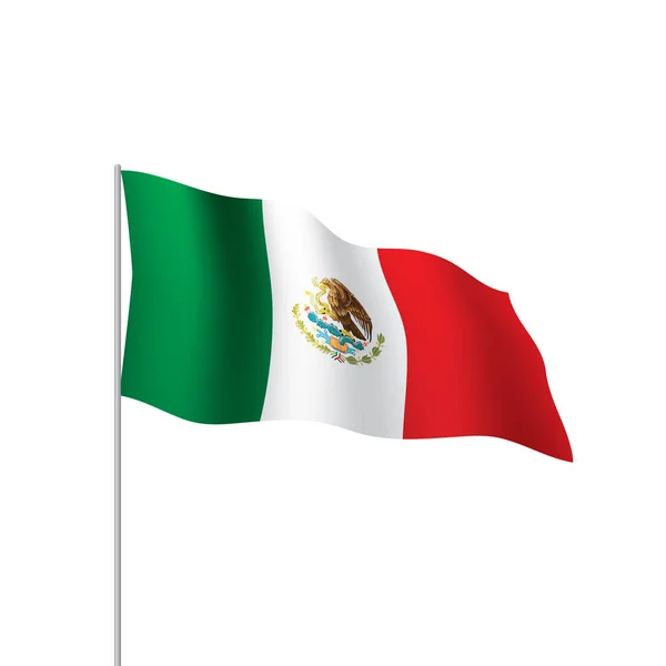 Mexicaanse vlag, vectorillustratie — Stockvector