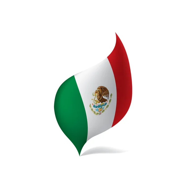 Bandeira mexicana, ilustração vetorial — Vetor de Stock