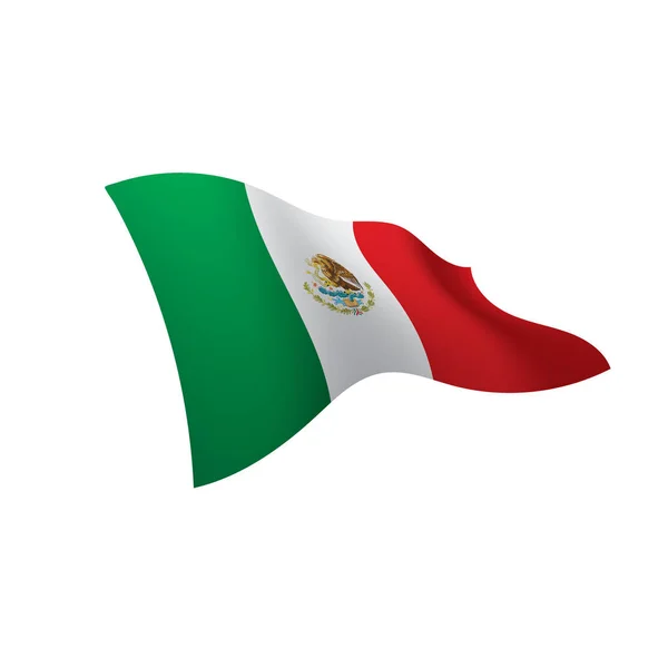 Mexicaanse vlag, vectorillustratie — Stockvector