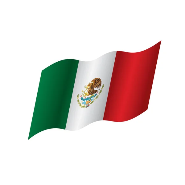 Bandera mexicana, ilustración vectorial — Vector de stock