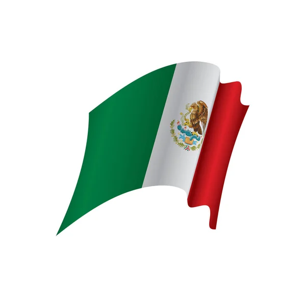 Mexikanische Flagge, Vektorillustration — Stockvektor