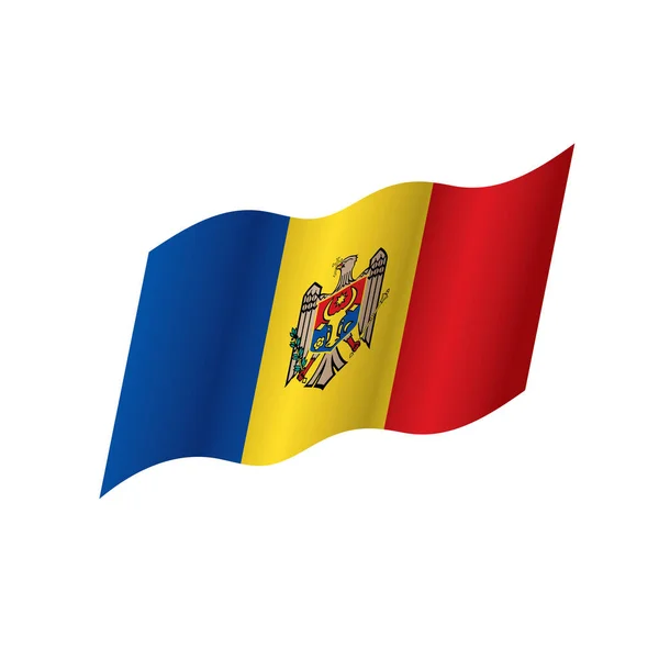 Moldova bayrağı, vektör çizim — Stok Vektör