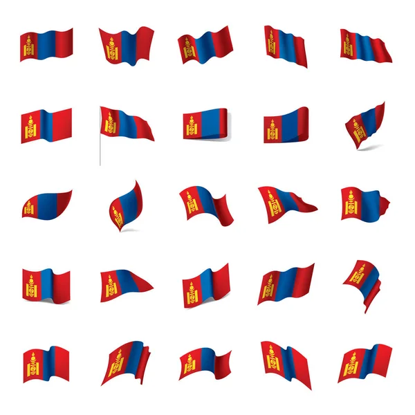 Drapeau Mongolie, illustration vectorielle — Image vectorielle