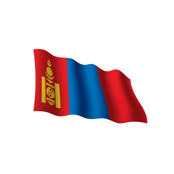 Mongolia bandera, ilustración vectorial — Vector de stock