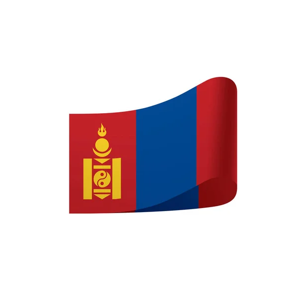 Mongolia bandera, ilustración vectorial — Vector de stock