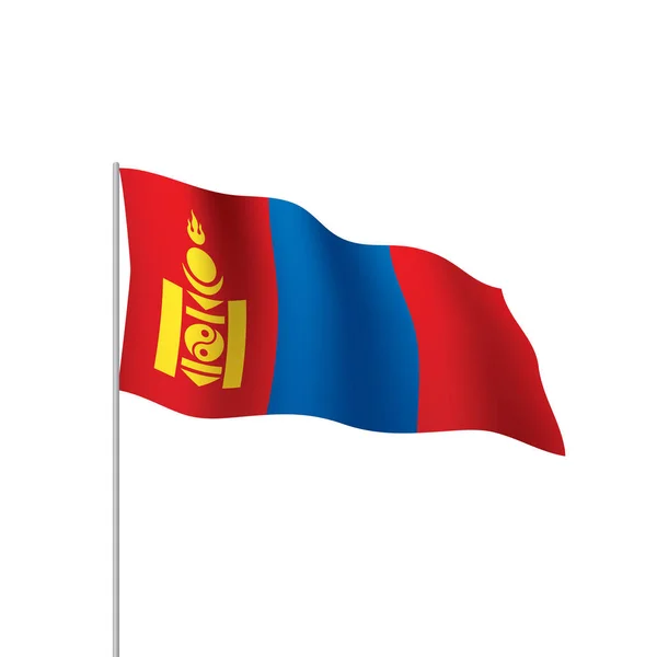 Mongolia bandera, ilustración vectorial — Vector de stock