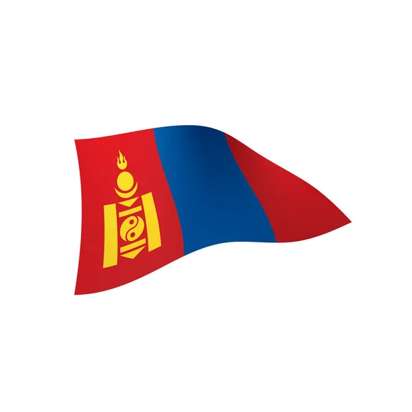 Mongolsko vlajka, vektorové ilustrace — Stockový vektor