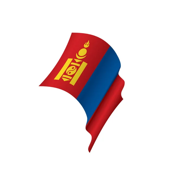 Moğolistan bayrağı, vektör çizim — Stok Vektör