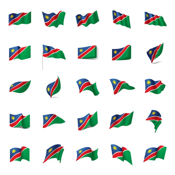 ナミビアの国旗、ベクトル イラスト — ストックベクタ
