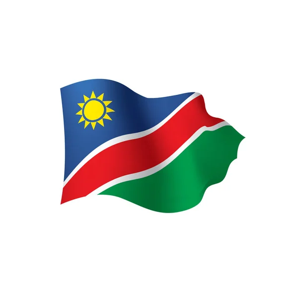 De vlag van Namibië, vectorillustratie — Stockvector