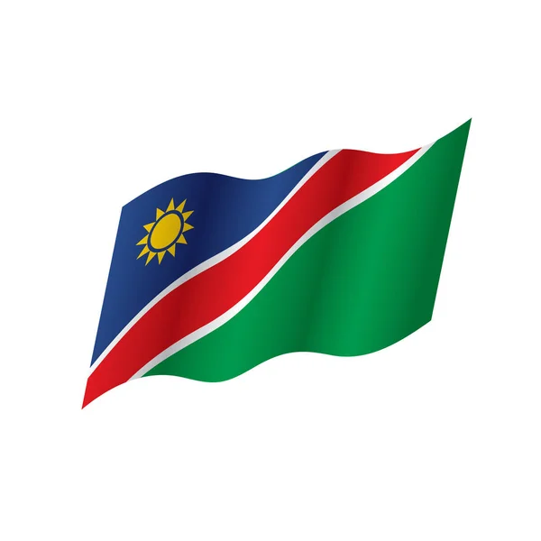 De vlag van Namibië, vectorillustratie — Stockvector