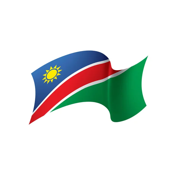 De vlag van Namibië, vectorillustratie — Stockvector