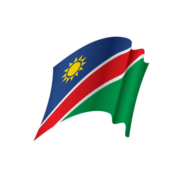 De vlag van Namibië, vectorillustratie — Stockvector