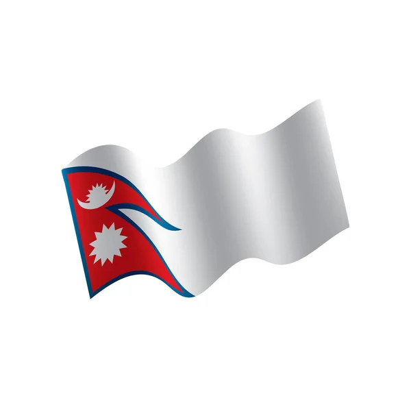 Nepal flagga, vektorillustration — Stock vektor