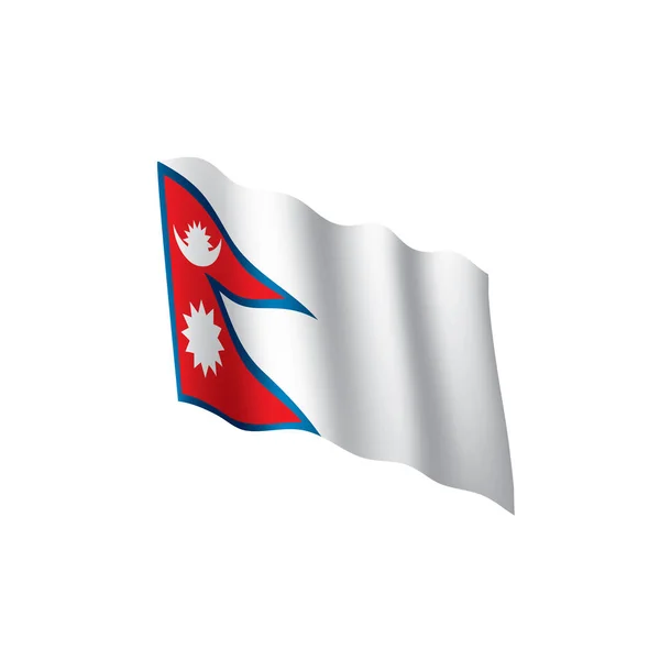 尼泊尔国旗, 矢量插图 — 图库矢量图片