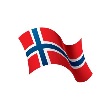Norveç bayrağı, vektör illüstrasyonu
