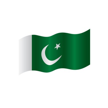 Pakistan bayrağı, vektör çizim