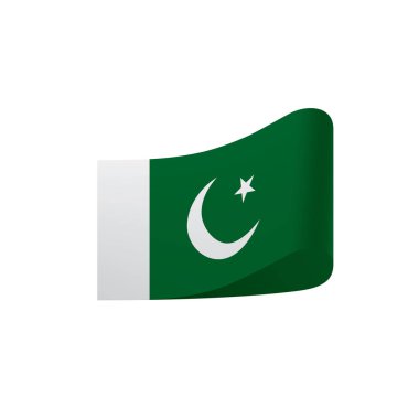Pakistan bayrağı, vektör çizim