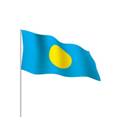 Palau bayrak, vektör çizim