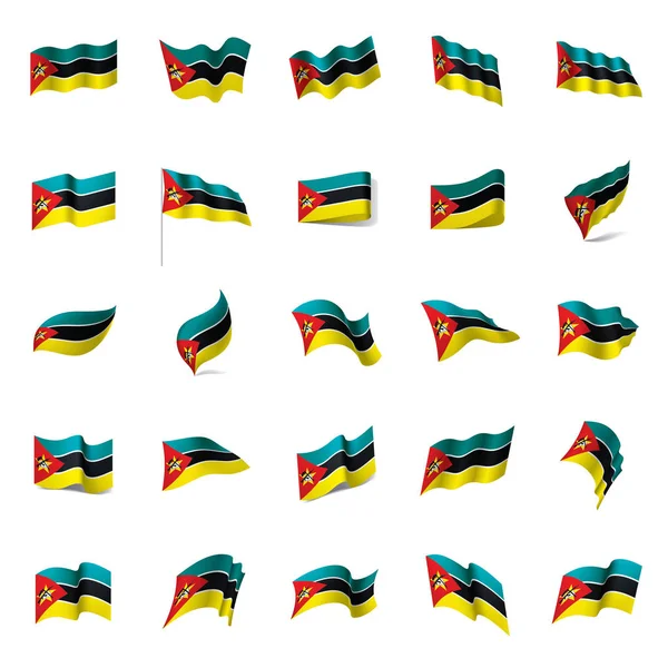 Mozambik bayrak, vektör çizim