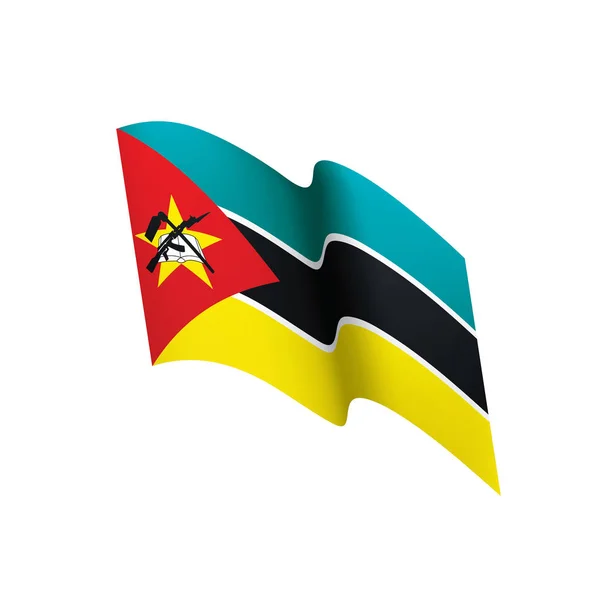 Vlag van Mozambique, vectorillustratie — Stockvector