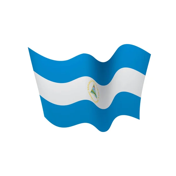 Bandera de Nicaragua, vector de ilustración — Vector de stock