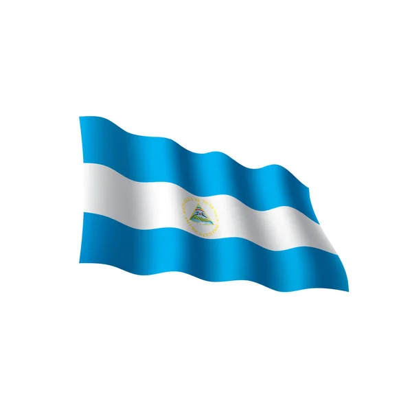 ニカラグアの国旗、ベクトル イラスト — ストックベクタ