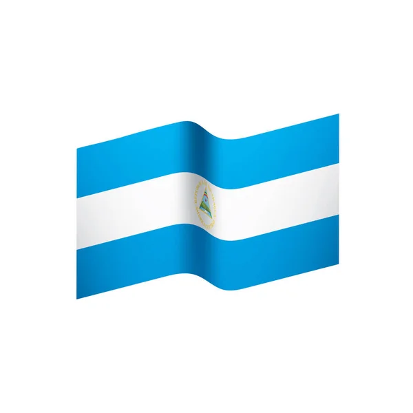 Flaga Nikaragui, ilustracji wektorowych — Wektor stockowy