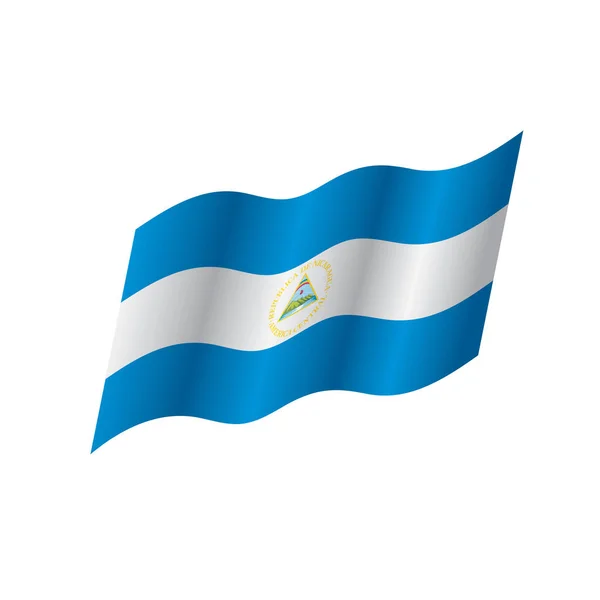 Bandera de Nicaragua, vector de ilustración — Vector de stock