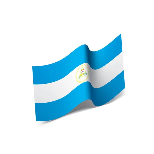 Vlajka Nikaraguy, vektorové ilustrace — Stockový vektor