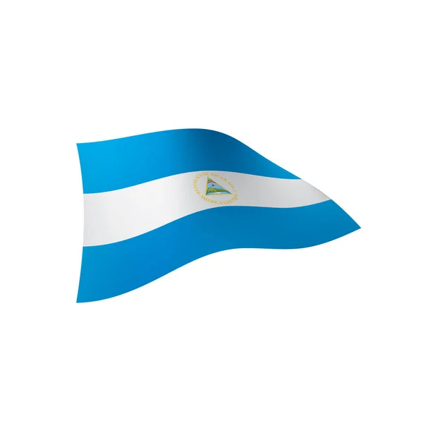 尼加拉瓜旗子, 媒介例证 — 图库矢量图片