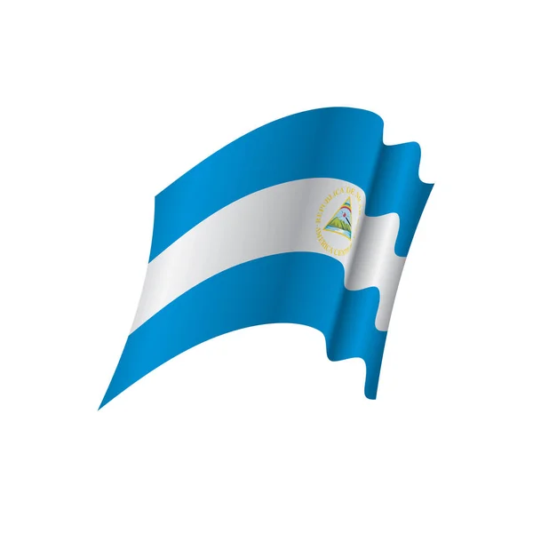 Nicaragua flag, vector illustration — Stock Vector